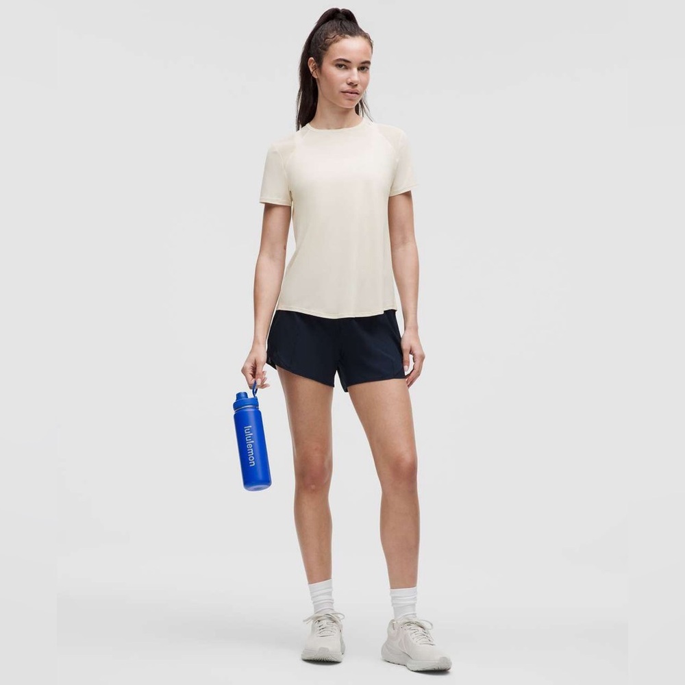 lululemon athletica Sculpt Short Sleeve Tee ivory size 12 nwt​
